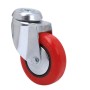RUEDA ALEX Ø80mm 70Kg GIRATORIA POLIURETENO ROJO ref. 2-2467