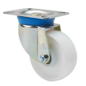 RUEDA ALEX Ø125mm 350Kg GIRATORIA NYLON BLANCO ref. 2-0021 UE8