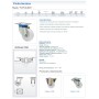 RUEDA ALEX Ø125mm 350Kg GIRATORIA NYLON BLANCO ref. 2-0021 UE8