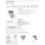 RUEDA ALEX Ø150mm 600Kg GIRATORIA NYLON BLANCO ref. 2-0022