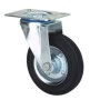 RUEDA ALEX Ø100mm 110Kg GIRATORIA GOMA NEGRA ref. 2-0225