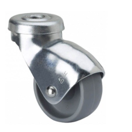 RUEDA ALEX Ø30mm 22Kg GIRATORIA POLIPROPILENO GRIS ref. 3-0019