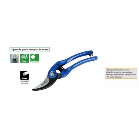 TIJERA DE PODAR ALYCO MANUAL CURVA DE 220mm CORTE Ø22mm   108425