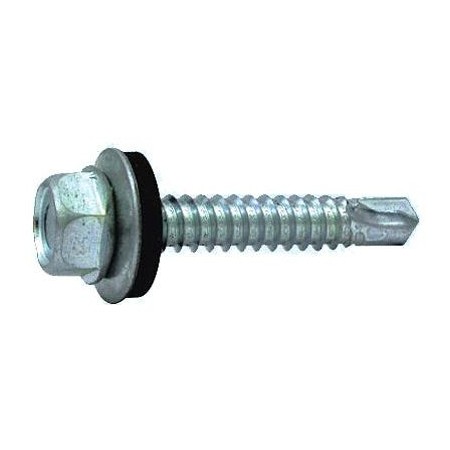 TORNILLO BROCA CABEZA HEXAGONAL DIN.7504-K 6.3X25 CON ARANDELA P-19 ZINCADO (€/100uds)