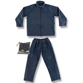 Traje de agua de nylon. Chaqueta + Pantalón. Mod. Ingeniero. Color: Azul marino. Talla - XL