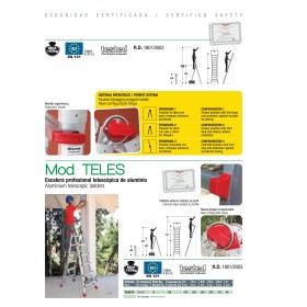 ESCALERA MULTIUSO DE ALUMINIO FARAONE DE 10+10 PELDAÑOS TELES.5