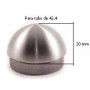 TAPON EN ACERO INOXIDABLE PARA TUBO 42.4 X 2.0 mm PLANO SEMIESFÉRICO