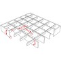REJILLA GALVANIZADA PLETINA MEDIA PLETINA 30X30/30X2 Y 10X2 DENTADAS DE 2000 X 1000 (mm)