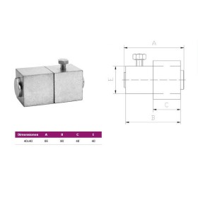 BISAGRA PIVOTANTE PARA SOLDAR CINCADA DE 40x40mm