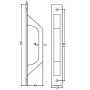 TIRADOR ASA CON PLACA 197X25 Fondo 43 LACADO BLANCO REF.1006