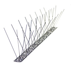 PINCHO ANTIPALOMAS ACERO INOXIDABLE BASE DE 0,50m ANCHO 100mm/32 PÚAS.