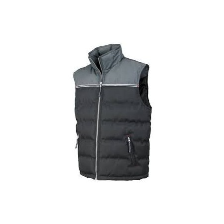 Chaleco ligero acolchado impermeable nero y gris Mod.Ocean TALLA M