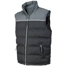 Chaleco ligero acolchado impermeable nero y gris Mod.Ocean TALLA L