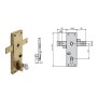 CERRADURA SOBREPONER CVL PUERTA BASCULANTE N.11B/M CON MANILLA