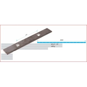 PLETINA PUNZONADA DE 40x8mm CON CUADRADO DE 15x15mm EN 2m.