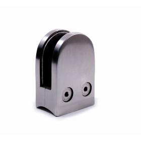 PINZA HUECA REDONDEADA PARA TUBO DE 42.4MM.Y SUJECCION DE VIDRIO EN ACERO INOXIDABLE