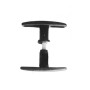 MANIVELA PUERTA BASCULANTE "T" 96X46 CUAD.8mm. NEGRA C.448