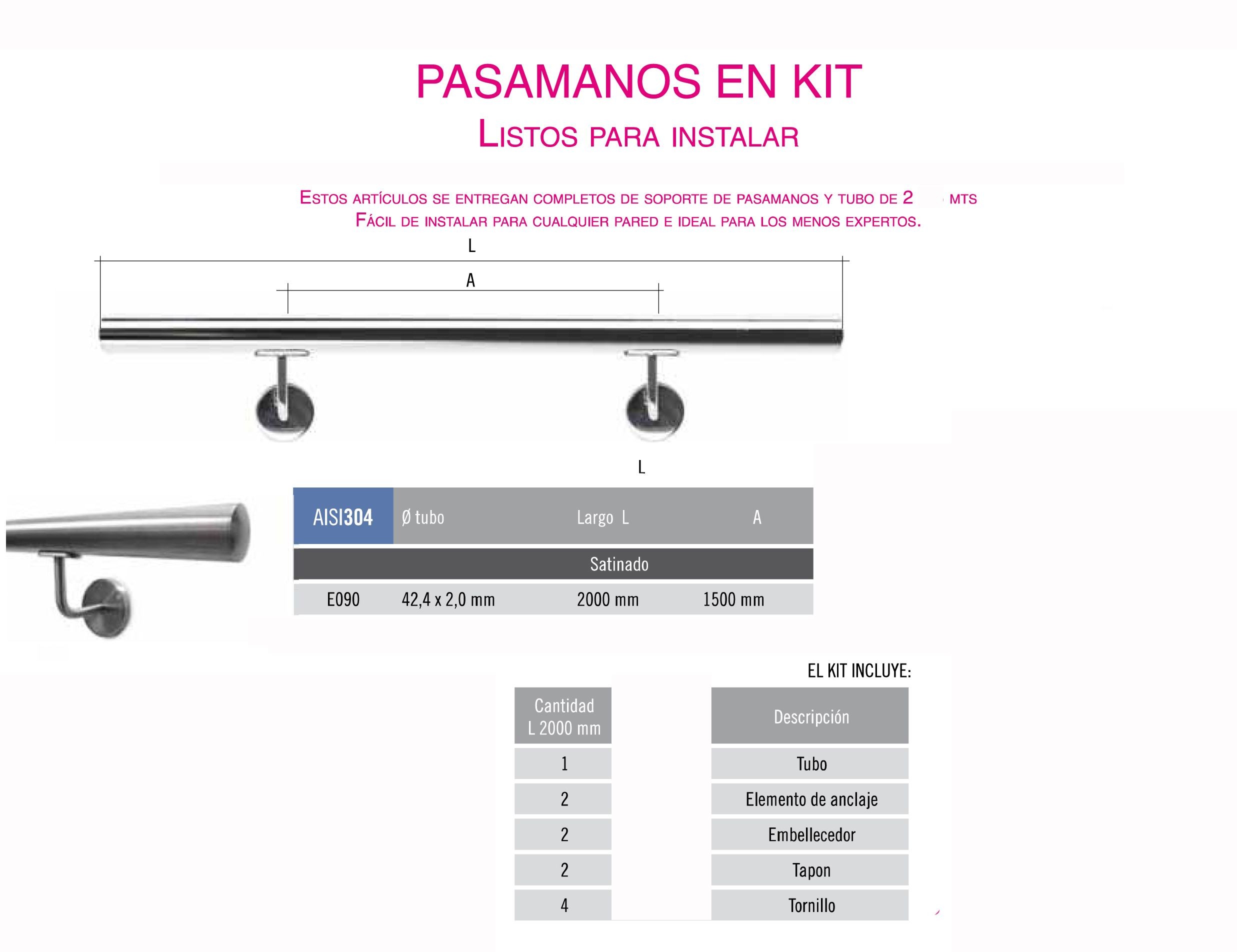KIT PARA PASAMANOS DE...