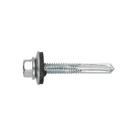 TORNILLO BROCA CABEZA HEXGONAL CON ARANDELA P-16 PARA VIGA 5.5X38mm ZN (€/100ud)