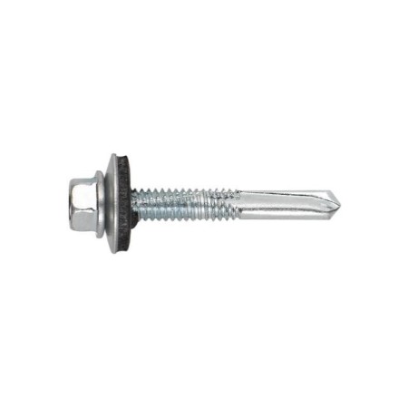 TORNILLO BROCA CABEZA HEXGONAL CON ARANDELA P-16 PARA VIGA 5.5X38mm ZN (€/100ud)