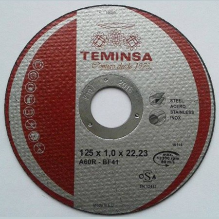 DISCO TEMINSA ABRASIVO DE CORTE 125x1x22