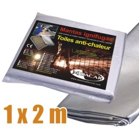 MANTA TÉRMICA DE PROTECCIÓN IGNÍFUGA DE 2000x1000mm HASTA 600º.