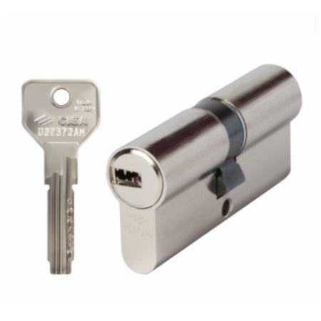 BOMBILLO DE SEGURIDAD CISA MODELO ASIX DE 30+30 LEVA LARGA NIQUELADO