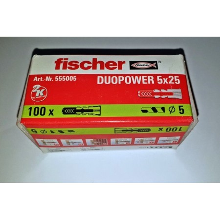 TACO NYLON FISCHER DUOPOWER DE 5x25 (CAJA 100ud)