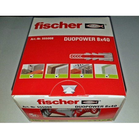 TACO NYLON FISCHER DUOPOWER DE 08x40 (CAJA 100ud)