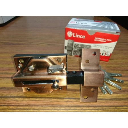 CERROJO LINCE ALTA SEGURIDAD 7930R-CV COBRE VIEJO