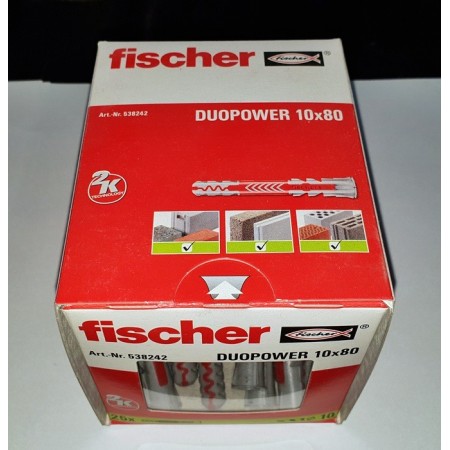 TACO NYLON FISCHER DUOPOWER DE 10x80mm (CAJA 25ud)