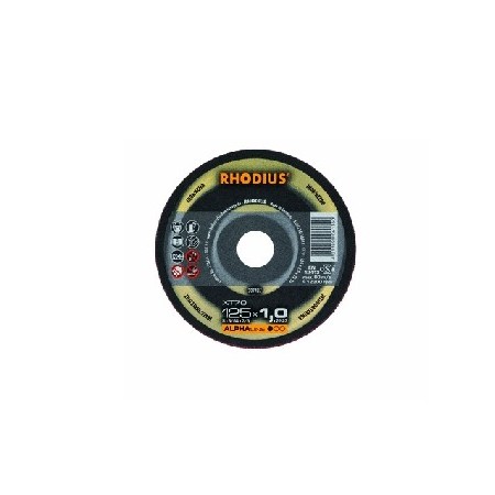DISCO RHODIUS XT70 ABRASIVO PARA CORTE DE INOXIDABLE 125x1,0x22,23mm