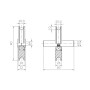 POLEA PARA PUERTA CORREDERA + CASQUILLO Y RODAMIENTO DE 100x26mm (U-20)