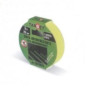 CINTA ANTIDESLIZANTE FLUORESCENTE DE 5mx25mm TARGET CAF0525