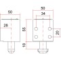 CERRADURA SAG CP2 DE SEGURIDAD (LLAVE TUBULAR) Y SUELO PARA CIERRE ENROLLABLE.