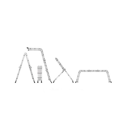 ESCALERA MULTIUSO WERKU WK700010, 3,72m 4x3 ESCALONES