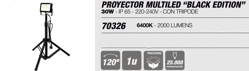 FOCO LED PLANO DE 30W...
