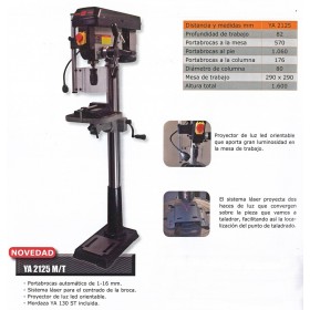 TALADRO DE COLUMNA YA 2125 M 750W  220V 12 VELOCIDADES