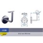 SOPORTE EN ACERO INOXIDABLE PARA PASAMANOS DE TUBO Ø42 CON EMBELLECEDOR ref. E0228
