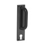 TIRADOR NEGRO CLOVAN CON PLACA LARGA Y BOCALLAVE REF. 30/2