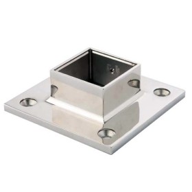 BASE DE ANCLAJE DE ACERO INOXIDABLE PARA TUBO DE 40x40mm