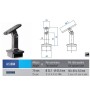 SOPORTE DE PASAMANOS DE 40x40mm CON RÓTULA Y CUNA PARA TUBO DE Ø42