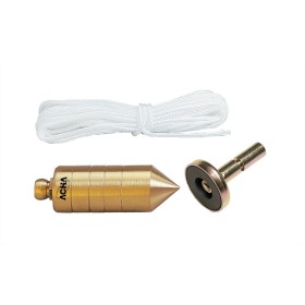 PLOMADA DE LATÓN MACIZA + NUEZ METÁLICA MAGNÉTICA