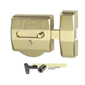 CERROJO SAG DE ALTA SEGURIDAD LATONADO CSI LLAVE TS + BOTÓN