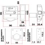 CERROJO SAG DE ALTA SEGURIDAD LATONADO CSI LLAVE TS + BOTÓN