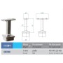 SOPORTE DE PASAMANOS DE 40x40mm FIJO Y CUNA PLANA PARA TUBO CUADRADO O PLETINA.