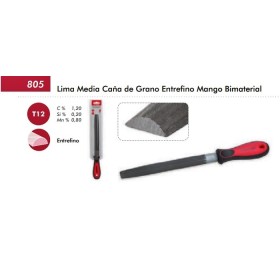 LIMA MEDIACAÑA BASTA 06"x150mm CON MANGO DOGHER COD. 805-150