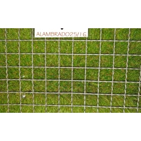 ALAMBRADO ONDULADO CUADRADO 25X25/2,7 GALVA. PIEZA 2000 X 1500
