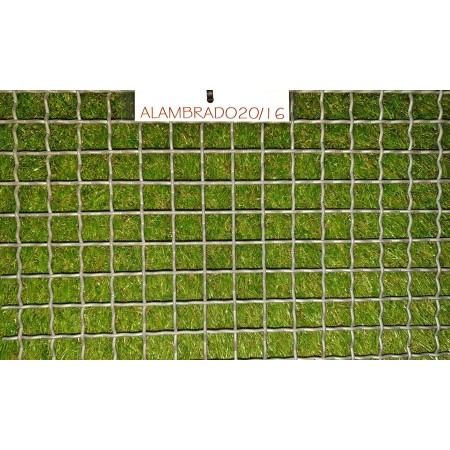 ALAMBRADO ONDULADO CUADRADO 20X20/2,7 GRIS, PIEZA 2000 X 1000
