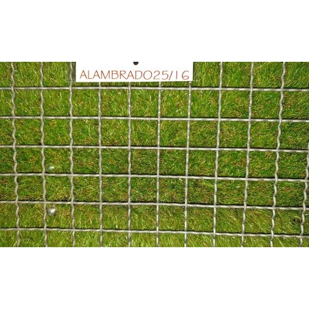 ALAMBRADO ONDULADO CUADRADO 25X25/2,7 GRIS, PIEZA 2000 X 1000
